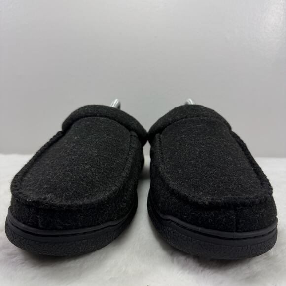 Dearfoams Men’s Memory Foam Slippers Dark Heather Black Size L (11-12) - Picture 3 of 10